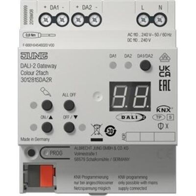 Jung 30128 1s da2 r Gateway - Knx Dali-2, Farbe, 2-Kanal Jung 30128 1s da2 r Gateway - Knx Dali-2, Farbe, 2-Kanal