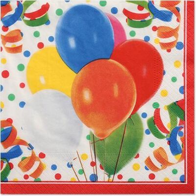 Papstar, Servietten, Lucky Balloons (100 Stk., 33 x 33 cm) Papstar, Servietten, Lucky Balloons (100 Stk., 33 x 33 cm)