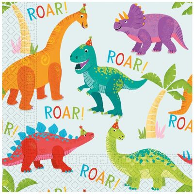Procos, Servietten, Dinosaurier Party Servietten 20 Stück 33x33 cm (20 Stk., 33 x 33 cm) Procos, Servietten, Dinosaurier Party Servietten 20 Stück 33x33 cm (20 Stk., 33 x 33 cm)