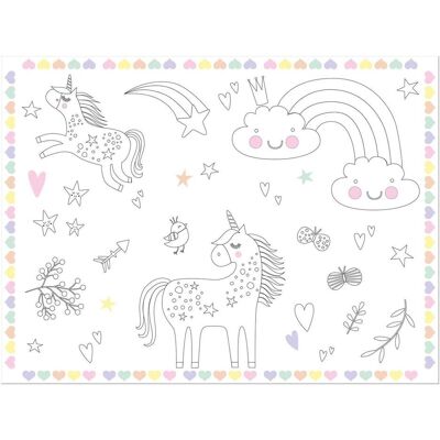 Folat, Tischset, Tischsets zum Ausmalen Einhörner & Regenbogen, 6St. (6 Stk., 40 x 30 cm) Folat, Tischset, Tischsets zum Ausmalen Einhörner & Regenbogen, 6St. (6 Stk., 40 x 30 cm)