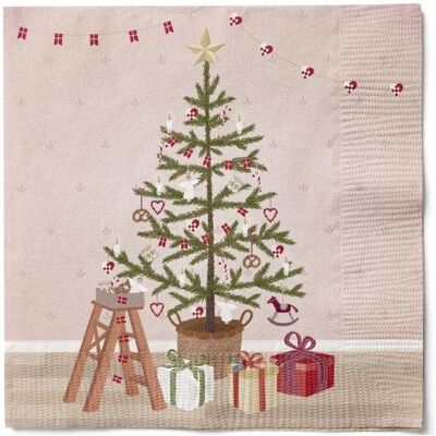 Det Gamle Apotek, Servietten, Party Deco Serwetki h 33cm, w 33cm, 20/pkk/pack, różowy, święta bożonarodzeniowe (20 Stk., 33 x 33 cm) Det Gamle Apotek, Servietten, Party Deco Serwetki h 33cm, w 33cm, 20/pkk/pack, różowy, święta bożonarodzeniowe (20 Stk., 33 x 33 cm)