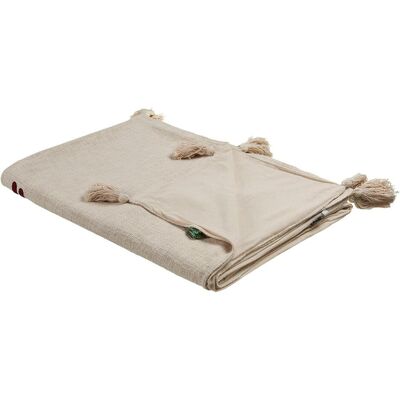 Beliani, Decke, Decke Baumwolle beige / braun 130 x 180 cm Lama-Motiv DEOGHAR (180 x 130 cm) Beliani, Decke, Decke Baumwolle beige / braun 130 x 180 cm Lama-Motiv DEOGHAR (180 x 130 cm)