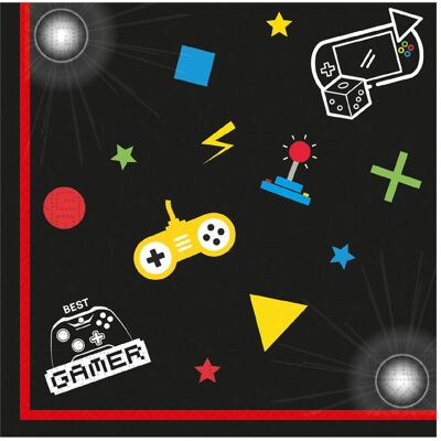 GoDan, Servietten, Gaming-Party-FSC-Papierservietten (20 Stk., 33 x 33 cm) GoDan, Servietten, Gaming-Party-FSC-Papierservietten (20 Stk., 33 x 33 cm)