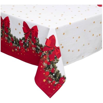 Atmosphera, Tischdecke, Feeric Lights & Weihnachtsgirlande aus Baumwolle als Tischdecke – 140 x 360 cm – Weiss (240 x 140 cm) Atmosphera, Tischdecke, Feeric Lights & Weihnachtsgirlande aus Baumwolle als Tischdecke – 140 x 360 cm – Weiss (240 x 140 cm)