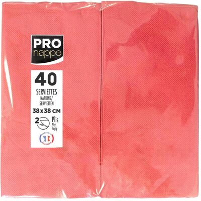 PROnappe, Servietten, Servietten rot 2-lagig 38,0 x 38,0 cm, 40 St. (40 Stk., 38 x 38 cm) PROnappe, Servietten, Servietten rot 2-lagig 38,0 x 38,0 cm, 40 St. (40 Stk., 38 x 38 cm)