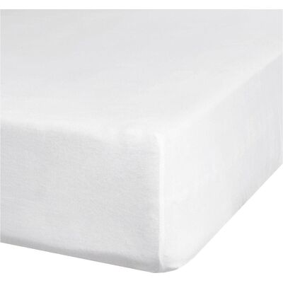 Eurofirany, Fixleintuch, Jersey -Blatt mit 240x200 cm elastischer Baumwoll weisse Farbe 190 g/m2 Eurofirana Premium (240 x 220 cm) Eurofirany, Fixleintuch, Jersey -Blatt mit 240x200 cm elastischer Baumwoll weisse Farbe 190 g/m2 Eurofirana Premium (240 x 220 cm)