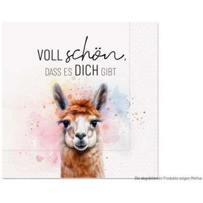 La Vida, Servietten, Serviette 33X33 20St Lama 2 (20 Stk., 33 x 33 cm) La Vida, Servietten, Serviette 33X33 20St Lama 2 (20 Stk., 33 x 33 cm)