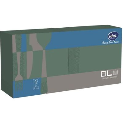 Aha, Servietten, Servietten AFH, 2-lagig, Falzung 1/4, 33x33cm, 250 Stück, grün (250 Stk., 33 x 33 cm) Aha, Servietten, Servietten AFH, 2-lagig, Falzung 1/4, 33x33cm, 250 Stück, grün (250 Stk., 33 x 33 cm)
