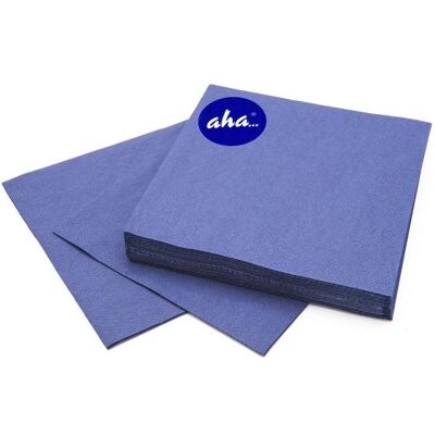 Aha, Servietten, Servietten, 3-lagig, Faltung 1/4, 33x33cm, 20 Stück, marineblau (20 Stk., 33 x 33 cm) Aha, Servietten, Servietten, 3-lagig, Faltung 1/4, 33x33cm, 20 Stück, marineblau (20 Stk., 33 x 33 cm)