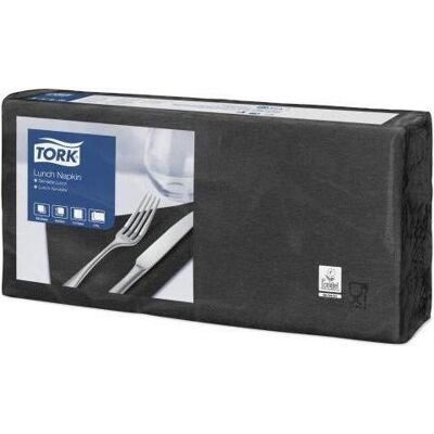 Tork, Servietten, 33x33 cm, 1/4 Falz, schwarz, Packung à 200 Stück (200 Stk., 33 x 33 cm) Tork, Servietten, 33x33 cm, 1/4 Falz, schwarz, Packung à 200 Stück (200 Stk., 33 x 33 cm)