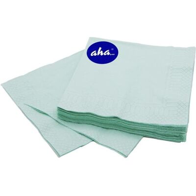 Aha, Servietten, Servietten, 3-lagig, Faltung 1/4, 33x33cm, 20 Stück, pastell seladon (20 Stk., 33 x 33 cm) Aha, Servietten, Servietten, 3-lagig, Faltung 1/4, 33x33cm, 20 Stück, pastell seladon (20 Stk., 33 x 33 cm)