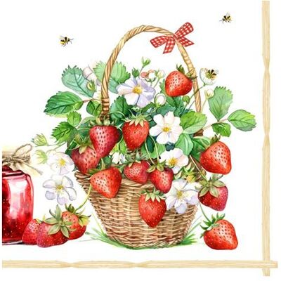 Magni, Servietten, ti-flair Servietten Fraises dans une Corbeille 33x33cm 20 Stück 3-lagig (20 Stk., 33 x 33 cm) Magni, Servietten, ti-flair Servietten Fraises dans une Corbeille 33x33cm 20 Stück 3-lagig (20 Stk., 33 x 33 cm)