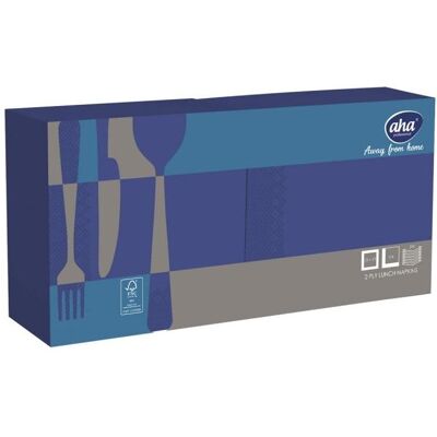 Aha, Servietten, Servietten AFH, 2-lagig, Falzung 1/4, 33x33cm, 250 Stück, marineblau (250 Stk., 33 x 33 cm) Aha, Servietten, Servietten AFH, 2-lagig, Falzung 1/4, 33x33cm, 250 Stück, marineblau (250 Stk., 33 x 33 cm)