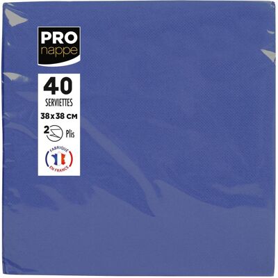 PROnappe, Servietten, marineblau 2-lagig 19,0 x 19,0 cm 40 St. (40 Stk., 38 x 38 cm) PROnappe, Servietten, marineblau 2-lagig 19,0 x 19,0 cm 40 St. (40 Stk., 38 x 38 cm)