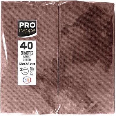 PROnappe, Servietten, Servietten Schokolade 2-lagig 38,0 x 38,0 cm, 40 St. (40 Stk., 38 x 38 cm) PROnappe, Servietten, Servietten Schokolade 2-lagig 38,0 x 38,0 cm, 40 St. (40 Stk., 38 x 38 cm)