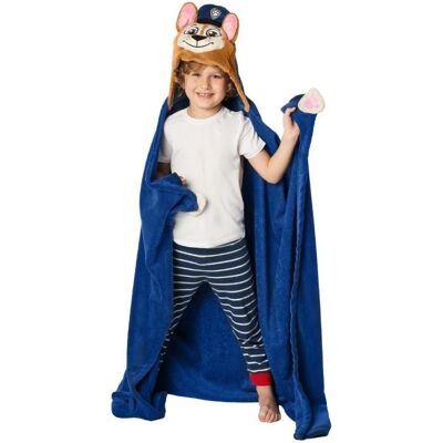 Carbotex, Decke, Paw Patrol Chase Luksus Poncho med haette (140 x 110 cm) Carbotex, Decke, Paw Patrol Chase Luksus Poncho med haette (140 x 110 cm)