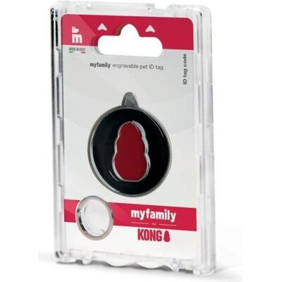 Myfamily Kong Classic Hunde-ID-Tag schwarz/rot (1 Stk) (Hund, Allgemein), Halsband + Leine Myfamily Kong Classic Hunde-ID-Tag schwarz/rot (1 Stk) (Hund, Allgemein), Halsband + Leine