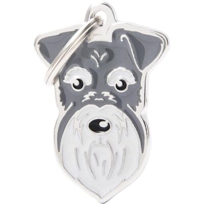 Myfamily MyFa tegn friends, Schnauzer, grå (Hund), Halsband + Leine Myfamily MyFa tegn friends, Schnauzer, grå (Hund), Halsband + Leine