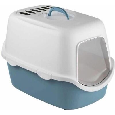 Stefanplast Cathy Katzentoilette - Weiß/Blau - 56x40x40cm Stefanplast Cathy Katzentoilette - Weiß/Blau - 56x40x40cm
