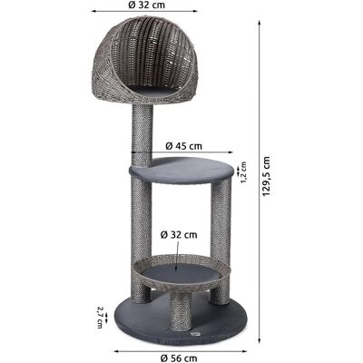 Karlie Outdoor Kratzbaum II (129.50 cm, Grey), Katzenbaum Karlie Outdoor Kratzbaum II (129.50 cm, Grey), Katzenbaum