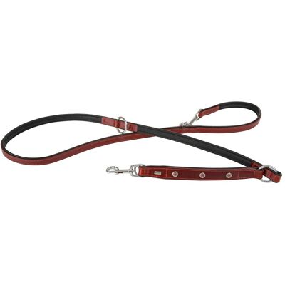 Barry King Smycz skórzana, 20 mm / 200 cm, czerwona/czarna (Hund), Halsband + Leine Barry King Smycz skórzana, 20 mm / 200 cm, czerwona/czarna (Hund), Halsband + Leine