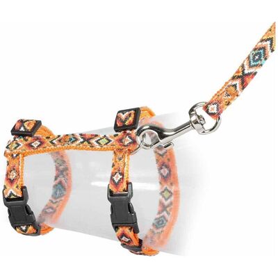 Duvoplus Duvo+ DUVO+ SZELKI DLA KOTA INDIAN DESIGN 20-35cm / 10mm - 125cm 15566 (Katze, Allgemein), Halsband + Leine Duvoplus Duvo+ DUVO+ SZELKI DLA KOTA INDIAN DESIGN 20-35cm / 10mm - 125cm 15566 (Katze, Allgemein), Halsband + Leine