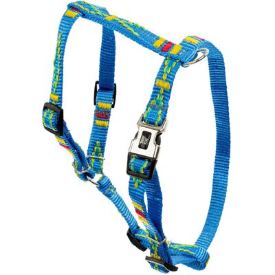 Barry King Szelki dla psa, etniczny wzór, taśma polipropylenowa, 16mm/30-60cm błękitna (Hund), Halsband + Leine Barry King Szelki dla psa, etniczny wzór, taśma polipropylenowa, 16mm/30-60cm błękitna (Hund), Halsband + Leine