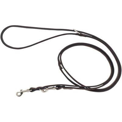 Nobby Smycz regulowana skrzana dla psa, brzowy/czarny, M-L, 20mm/200cm (Hund), Halsband + Leine Nobby Smycz regulowana skrzana dla psa, brzowy/czarny, M-L, 20mm/200cm (Hund), Halsband + Leine