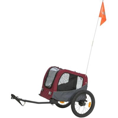 Trixie Przyczepka rowerowa, dla psa, szaro-czerwona, S: 53 × 60 × 60/117 cm (Hund), Tiertransport Trixie Przyczepka rowerowa, dla psa, szaro-czerwona, S: 53 × 60 × 60/117 cm (Hund), Tiertransport