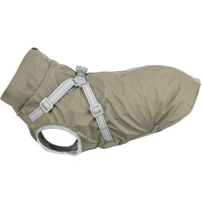 Trixie Pontis Rain coat with harness, XS: 27 cm, olive green (XS, Hunderegenmantel), Hundebekleidung Trixie Pontis Rain coat with harness, XS: 27 cm, olive green (XS, Hunderegenmantel), Hundebekleidung