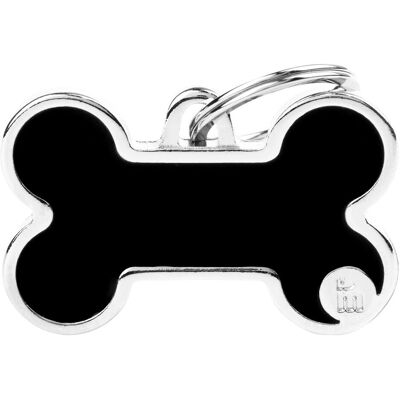 Myfamily Bone Logo ID-Hundetag schwarz, 3.8x2.4cm (1 Stk) (Hund), Halsband + Leine Myfamily Bone Logo ID-Hundetag schwarz, 3.8x2.4cm (1 Stk) (Hund), Halsband + Leine