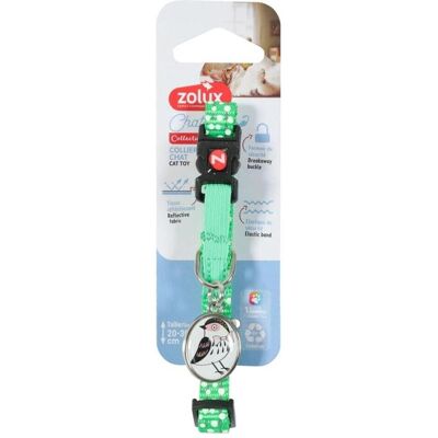 Zolux Obroża dla kota z zawieszką w kształcie ptaka CHATOUILLE zielona (Katze, Spazieren), Halsband + Leine Zolux Obroża dla kota z zawieszką w kształcie ptaka CHATOUILLE zielona (Katze, Spazieren), Halsband + Leine
