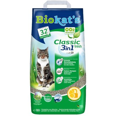 Biokat's Classic Fresh 3in1 (Klumpend, Parfümiert, 10 kg), Katzenstreu Biokat's Classic Fresh 3in1 (Klumpend, Parfümiert, 10 kg), Katzenstreu