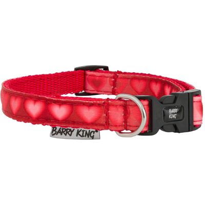 Barry King Obroża Love Heart, 16mm/30-47cm, czerwona w serca (Hund), Halsband + Leine Barry King Obroża Love Heart, 16mm/30-47cm, czerwona w serca (Hund), Halsband + Leine