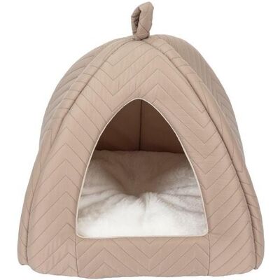 Hoppy Pets Tierbett - Haus Höppy, elfenbeinbeige, 40 cm x 40 cm (Hund, Katze), Hundebett + Katzenbett Hoppy Pets Tierbett - Haus Höppy, elfenbeinbeige, 40 cm x 40 cm (Hund, Katze), Hundebett + Katzenbett