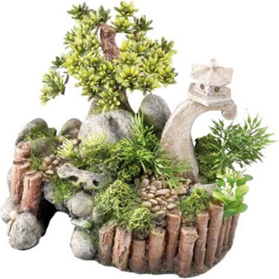 Aqua Della Chinesischer Garten Aquarium Dekoration - 20,5x17x18,5cm Aqua Della Chinesischer Garten Aquarium Dekoration - 20,5x17x18,5cm