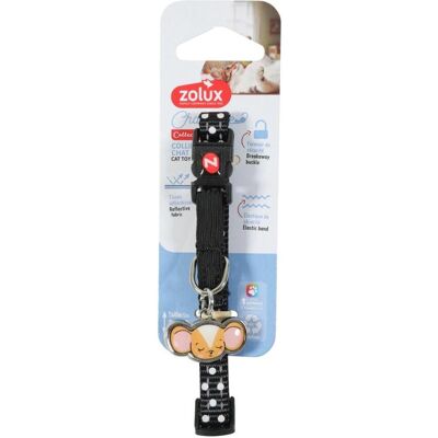 Zolux Obroża dla kota z zawieszką w kształcie myszy CHATOUILLE czarna (Katze, Spazieren), Halsband + Leine Zolux Obroża dla kota z zawieszką w kształcie myszy CHATOUILLE czarna (Katze, Spazieren), Halsband + Leine