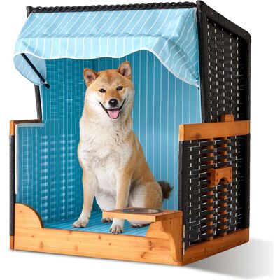 Relaxdays Hundestrandkorb (Hund, Katze), Hundebett + Katzenbett Relaxdays Hundestrandkorb (Hund, Katze), Hundebett + Katzenbett