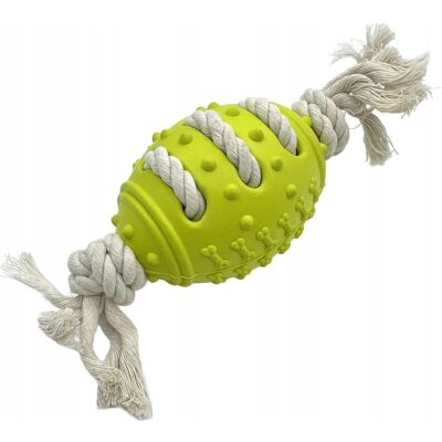 Mr. Pretzel Gummikauspielzeug am Seil Rugby 10 cm (Kauspielzeug Hund), Hundespielzeug Mr. Pretzel Gummikauspielzeug am Seil Rugby 10 cm (Kauspielzeug Hund), Hundespielzeug