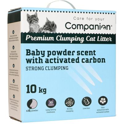 Companion bentonite cat litter 10 kg - baby powder scent (10 kg), Katzenstreu Companion bentonite cat litter 10 kg - baby powder scent (10 kg), Katzenstreu