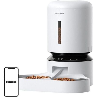 Petlibro Granary food dispenser with double bowl, Wifi, 5L(white) (500 cl), Futternapf Petlibro Granary food dispenser with double bowl, Wifi, 5L(white) (500 cl), Futternapf
