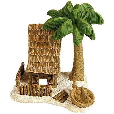 Zolux house with miniature coconut palm (Dekoration, sonstige Bauten), Aquarium Dekoration Zolux house with miniature coconut palm (Dekoration, sonstige Bauten), Aquarium Dekoration