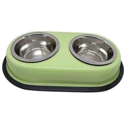 Mica Pets Hundezubehör - Doppelfressnapf - je 400 ml (40 cl), Futternapf Mica Pets Hundezubehör - Doppelfressnapf - je 400 ml (40 cl), Futternapf