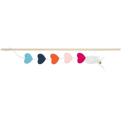 Trixie Teaser rod hearts, wood/felt, catnip, 48 cm (Katzenminzespielzeug), Katzenspielzeug Trixie Teaser rod hearts, wood/felt, catnip, 48 cm (Katzenminzespielzeug), Katzenspielzeug