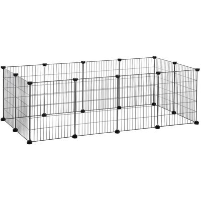 Leobert Modularer Laufstall für Kleintiere – Hamster, Meerschweinchen, Nagetiere Schwarz, Gehege Leobert Modularer Laufstall für Kleintiere – Hamster, Meerschweinchen, Nagetiere Schwarz, Gehege