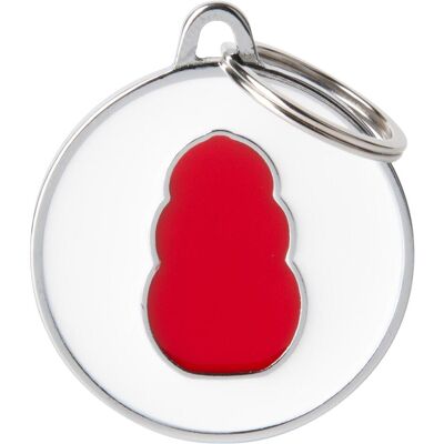 Myfamily Kong Classic Hunde-ID-Tag weiss/rot (1 Stk) (Hund), Halsband + Leine Myfamily Kong Classic Hunde-ID-Tag weiss/rot (1 Stk) (Hund), Halsband + Leine