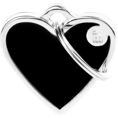 Myfamily MyFa tegn handmade, hjerte S, logo, sort (S, Hund, Allgemein), Halsband + Leine Myfamily MyFa tegn handmade, hjerte S, logo, sort (S, Hund, Allgemein), Halsband + Leine