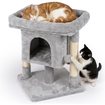 Relaxdays Kratzbaum (60 cm, Grau), Katzenbaum Relaxdays Kratzbaum (60 cm, Grau), Katzenbaum