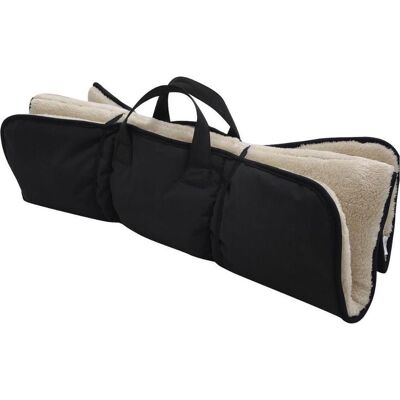 Peppy buddies folding mattress black and beige fleece 90x66cm (Hund, Katze), Hundebett + Katzenbett Peppy buddies folding mattress black and beige fleece 90x66cm (Hund, Katze), Hundebett + Katzenbett
