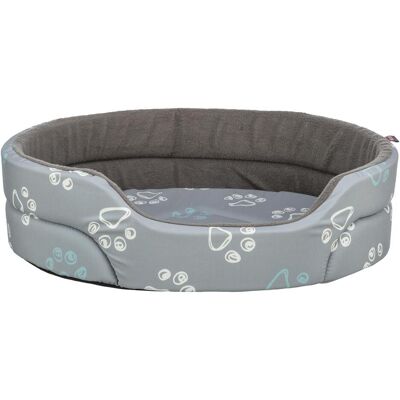 Trixie Jimmy bed, cotton look, oval, 55×45 cm, light grey/dark grey (Hund, Katze), Hundebett + Katzenbett Trixie Jimmy bed, cotton look, oval, 55×45 cm, light grey/dark grey (Hund, Katze), Hundebett + Katzenbett